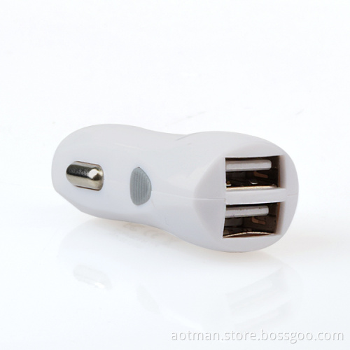 12v dc power adapter white 2 port usb car charger from Aotmanfactory